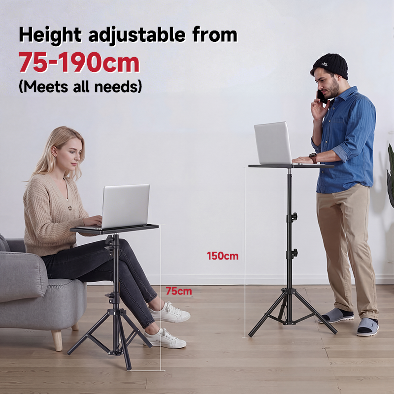 MODOFO 1.9m Adjustable Projector Tripod Tray Stand Universal Portable Laptop Mount Floor Stand